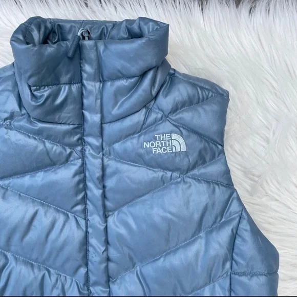 The North Face Women’s Blue 550 Down Filled Quilted Puffer Vest XS - Picture 6 of 11